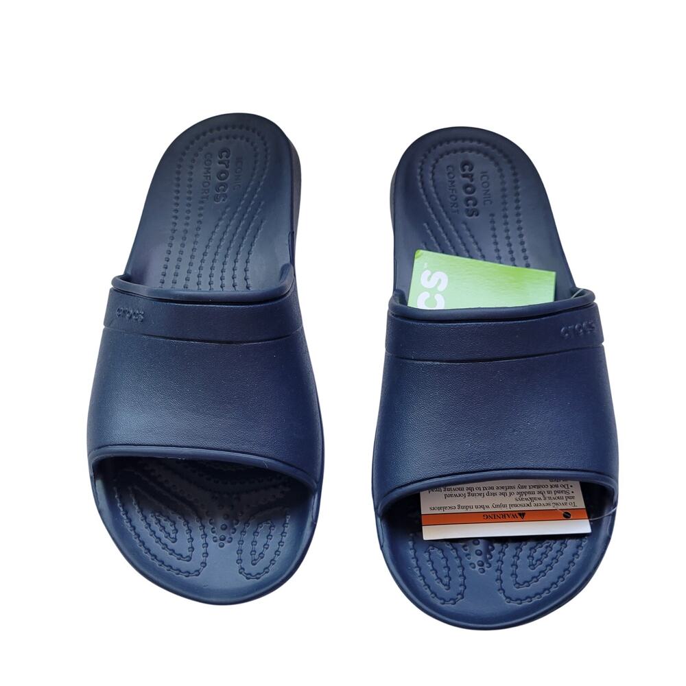 Crocs Classic Slides Navy Size W=6/M=4 NWT  62926-2950